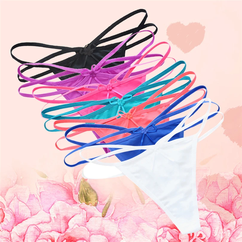 

7PC Women Sexy Panties Woman Briefs Lace Seamless Cross Thongs G-String Panty Lenceria Mujer Cuecas Feminina Erotic Lingerie A20