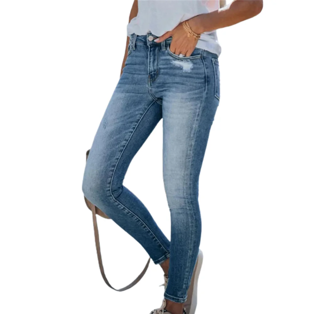 

Basic Denim Pants Womens Jeans Skinny Jegging Pants Casual Slim Fit Straight Pencil Trousers Mujer Vintage Trousers