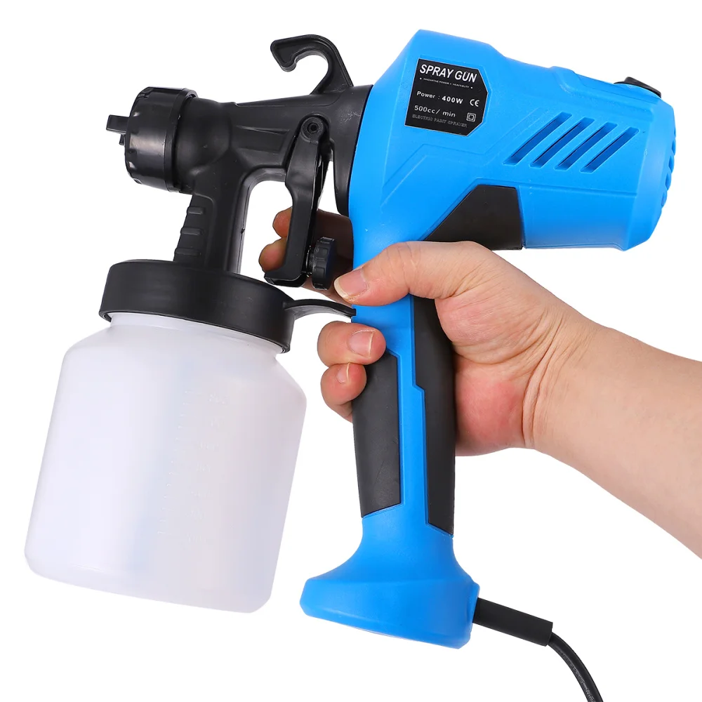 

400W Portable High Pressure Electric Paint Sprayer Durable Spraying Tool Latex Paint Sprayer with US Plug (Blue)