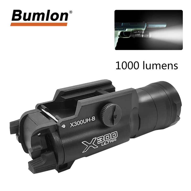 

Пистолет фонарик для оружия тактический фонарь X300UH-B X300U X300 Glock пистолет белый светодиодный фонарик для охоты на 20 мм планка Пикатини