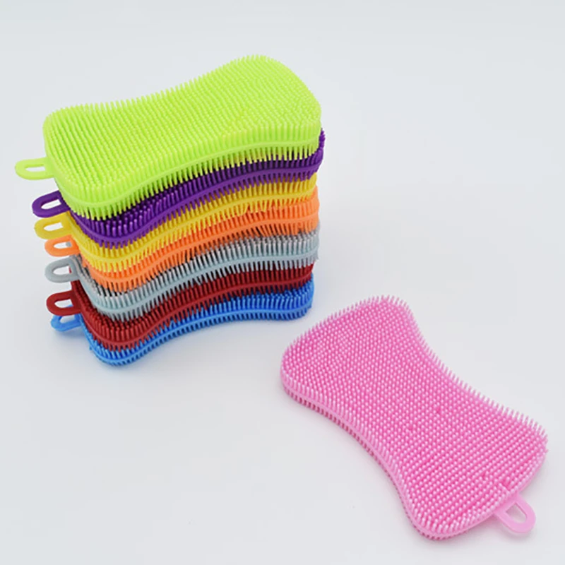 1 шт. чистящие щетки для фруктов овощей тарелок мытья кухни силиконовые посуды