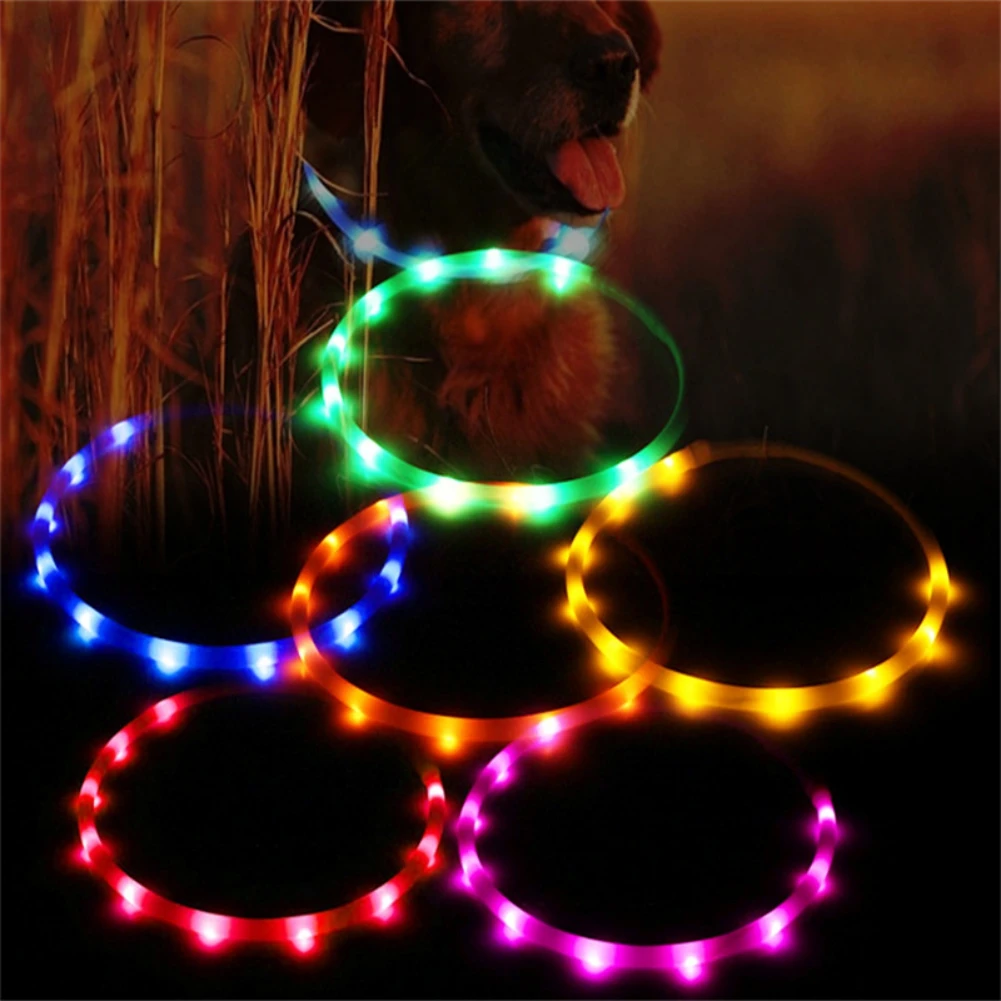 

Светодиодный светящийся собачий ошейник с USB-зарядкой, ошейник для собак, светящиеся ночные ошейники для собак, перезаряжаемое ночное безоп...