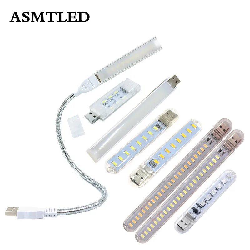 Портативный светодиодный мини светильник USB 5 в 8 10 20 24 SMD 5730 настольная лампа