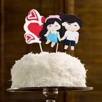 wedding bride groom red heart cake topper tray cake tool engament graduation anniversary bachelorette party