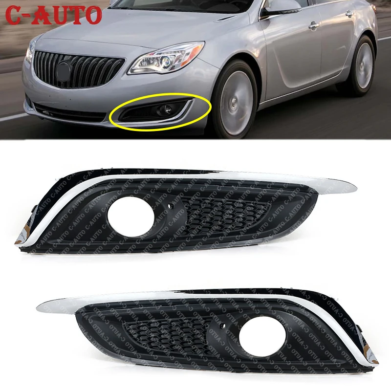 

Pair Car Fog Light Cover Black Bumper Fog Light Lamp Front Fog Lamp Frame Headlight foglight For Buick Regal 2014 2015 2016 2017