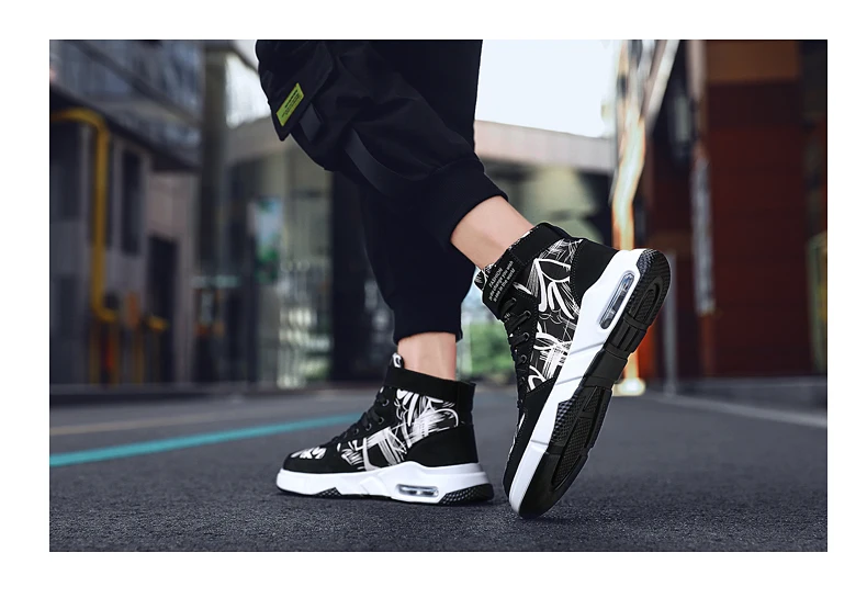 OLOMM High help Air Cushion Trend Hot Sale Men's Casual Shoes Comfortable Outdoor Men Fashion Sneakers Hwaterproof Men Shoes