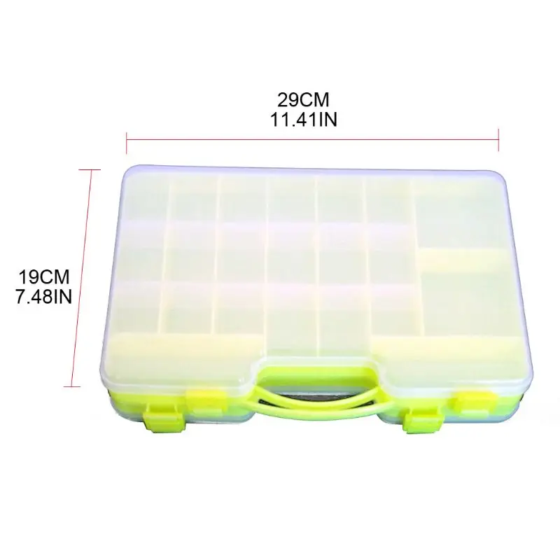 

Double Fishing Lure Boxes Double-sided Tackle Bait Storage Case Trays Accessory Waterproof Seal Thicker Plastic Hooks