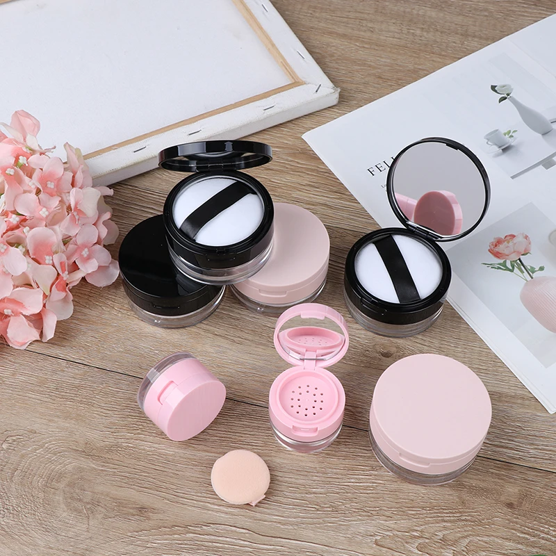 7 стилей портативная коробка для порошка пустой пластиковый горшок с ситом