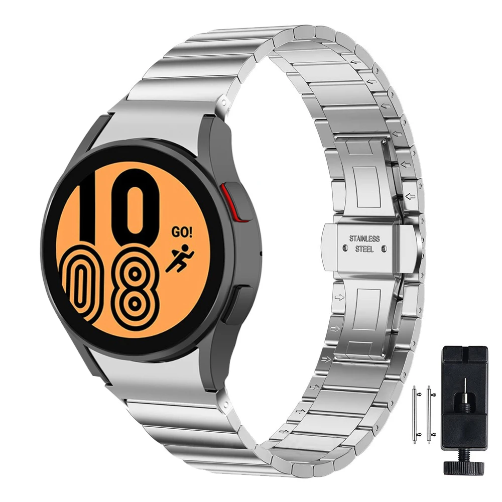 

Ремешок из нержавеющей стали для Samsung Galaxy Watch 4 Classic 46 мм 42 мм/Watch 4 44 мм 40 мм