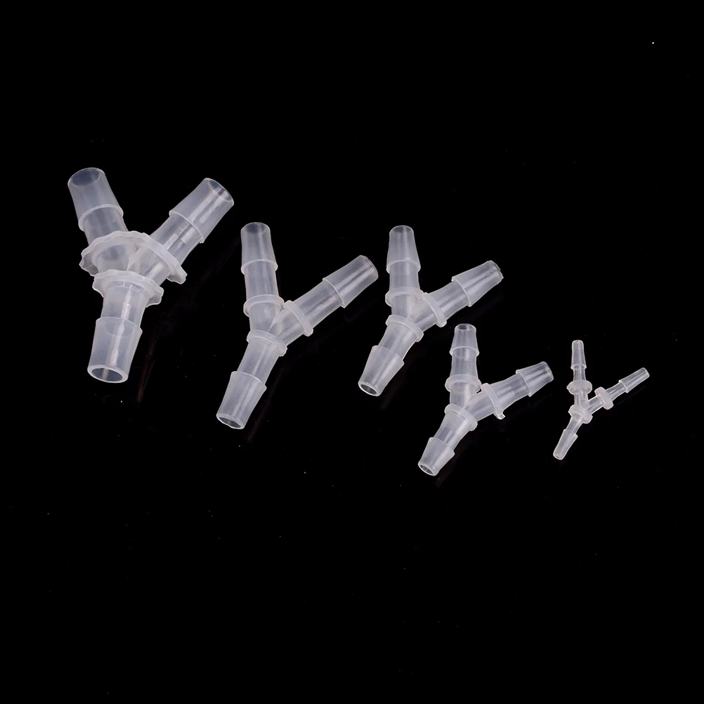 

New Y Type 1PCS 3.5-12.7mm Hose Equal Tee Plastic Hose Water Pipe Connectors 5 Sizes Aquarium Pipe
