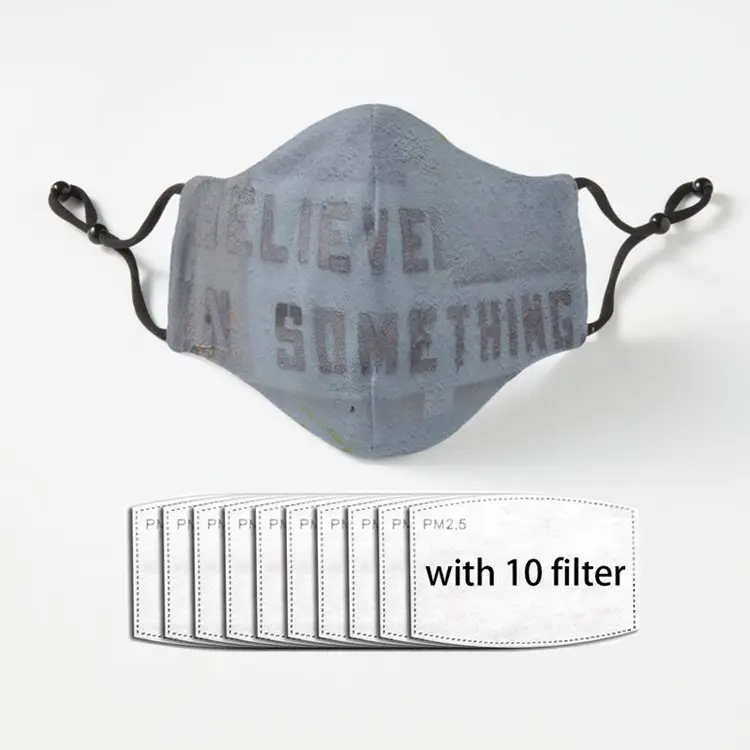 

Believe In Something Adult Mask Dust Reusable Polyester Face Mouth Mask