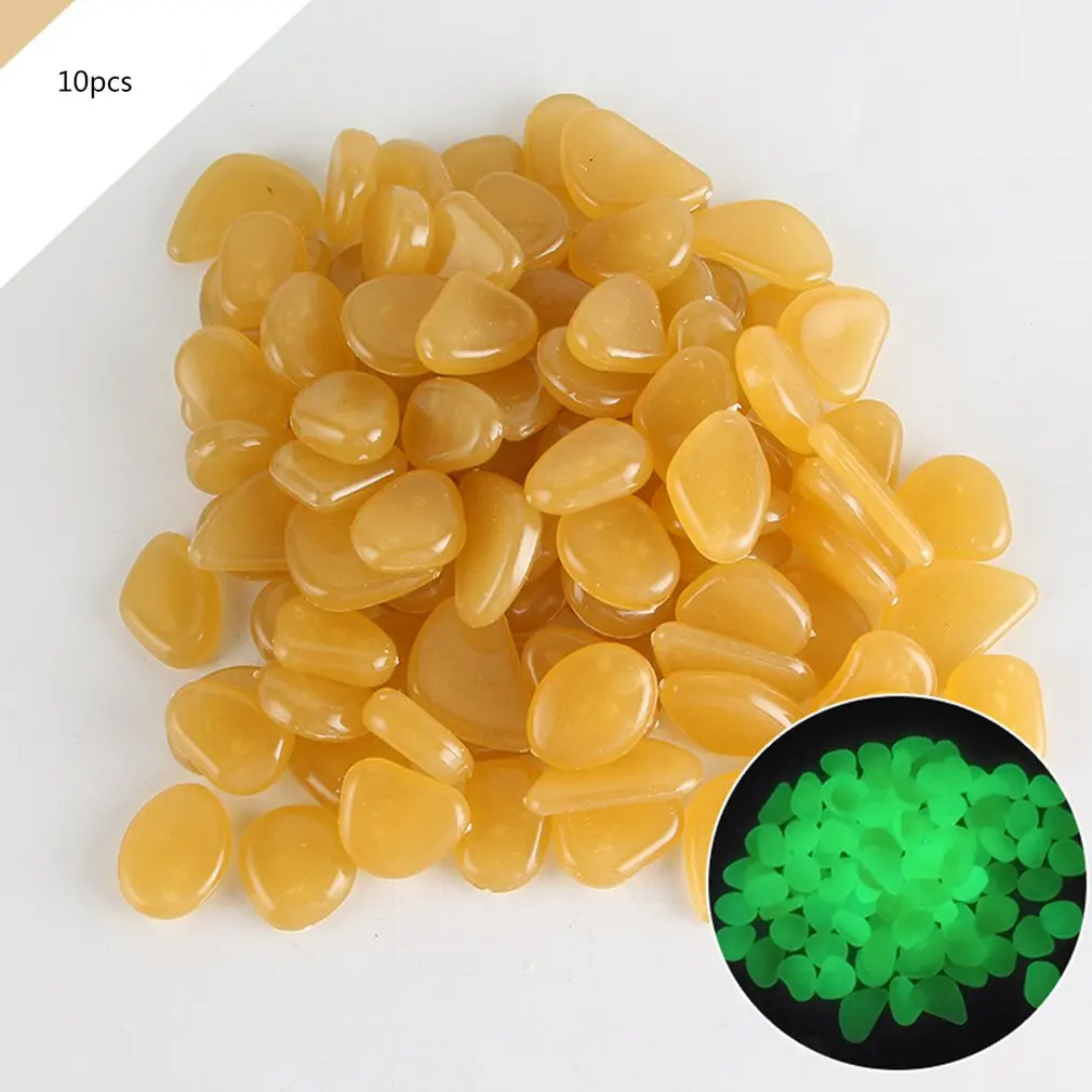 

10 Pcs/Pcs Artificial Color Fluorescent Luminous Stone Garden Landscaping