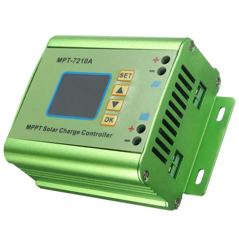 MPT 7210A LCD MPPT Контроллер заряда солнечной панели алюминиевый сплав для литиевой