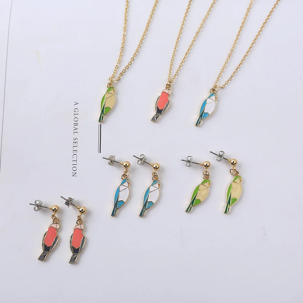 Новинка 2020 года модные милые животные серии птица на эмали для девочек цветные