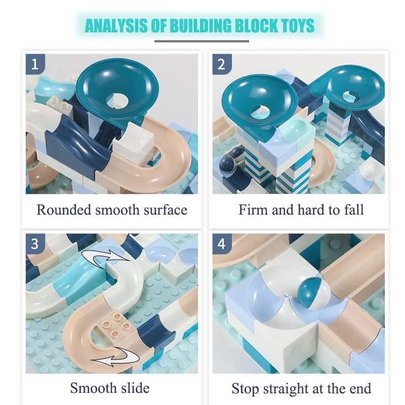 На рост от 80 до 360 шт. блоки мрамор бег лабиринт Шариковая дорожка строительные