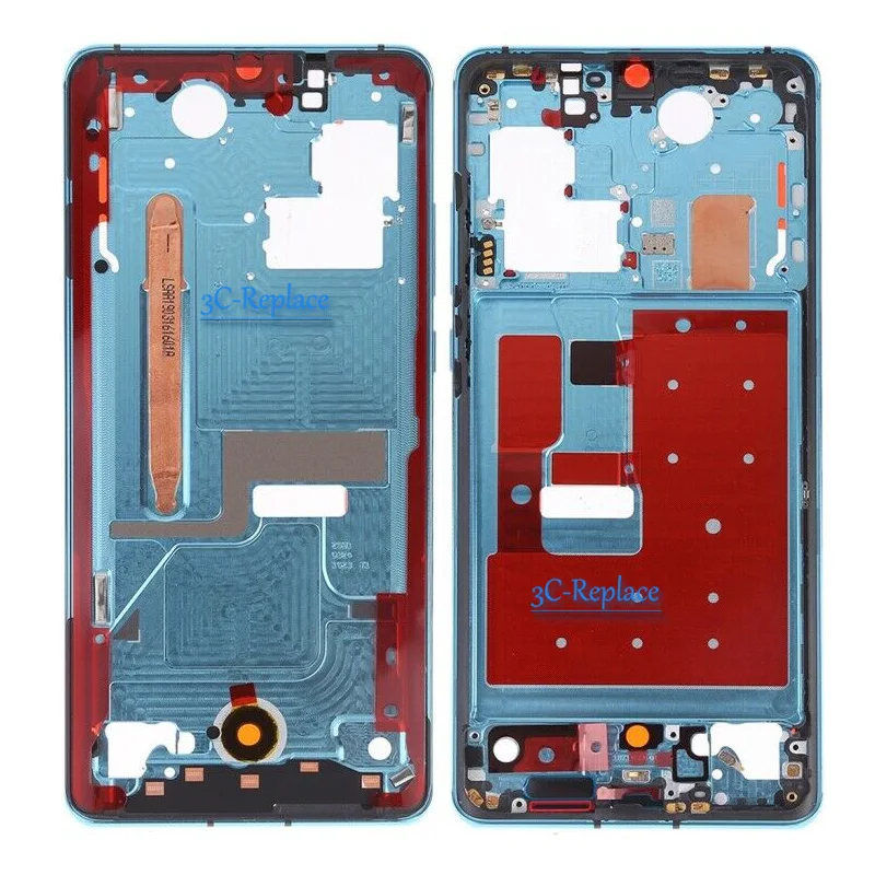 Б/у для huawei P30 Pro VOG-L29 VOG-L09 VOG-AL00 спереди Корпус шасси пластина ЖК-дисплей Дисплей Лицевая панель на переднюю раму