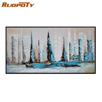 ruopoty frame abstract sailing boat diy painting by numbers landscape modern wall art canvas painting for living room artwork