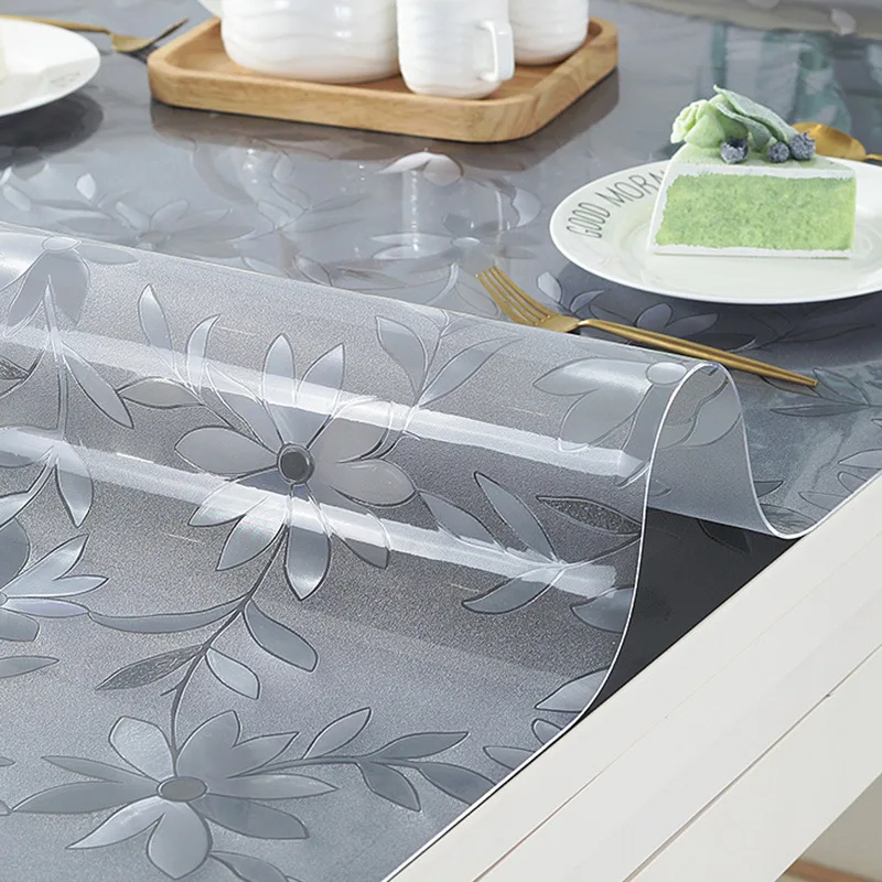 Гибкая скатерть из мягкого стекла толщина 1 5 мм жидкая пленка клеенка для