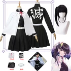 Костюм для косплея Tsuyuri Kanao из аниме рассекающий демонов киметсу No Yaiba, косплей для взрослых и детей, черный парик, боевой костюм, униформа
