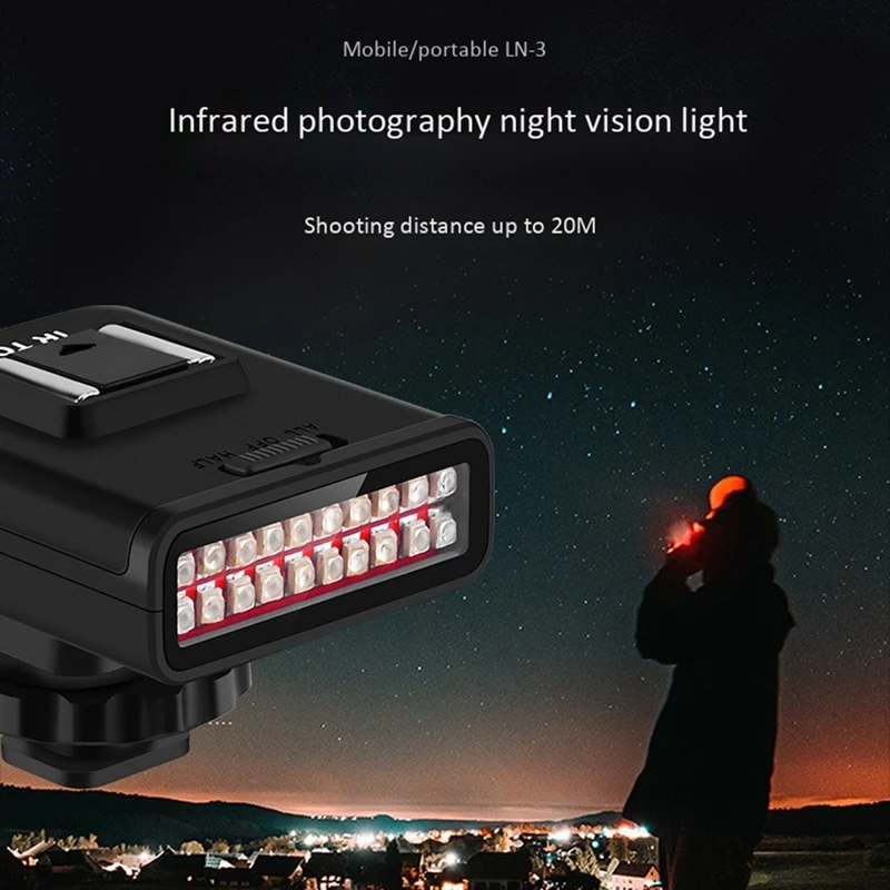 LN-3 инфракрасный светильник для фотосъемки IR светодиодный заполняющий все-черная