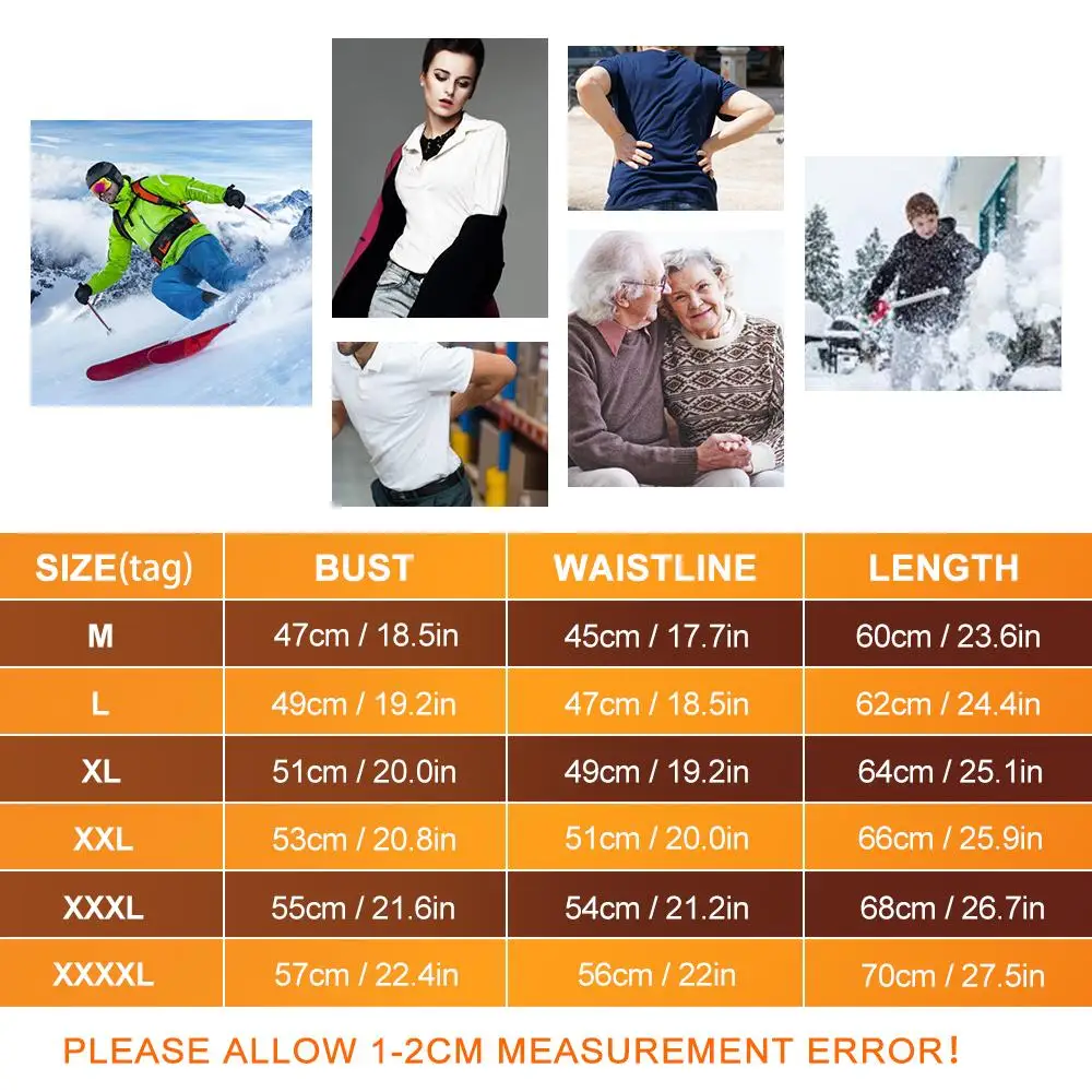 

Men Women Outdoor USB Heated Vest Winter Ski Jacket Flexible Electric Thermal Clothing Waistcoat Fishing Hiking Warm Clothes