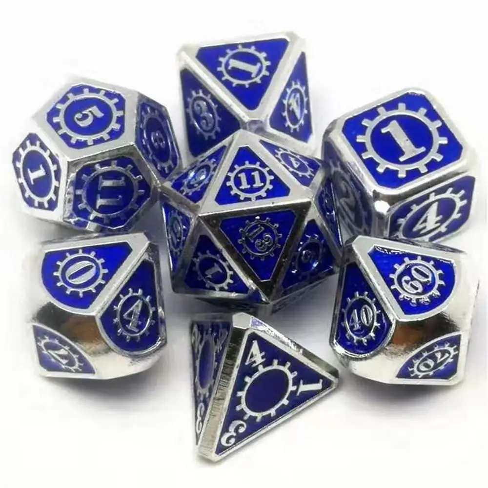 Новые металлические кости 7 шт./компл. ролевые игры игральная кость D & Настольная