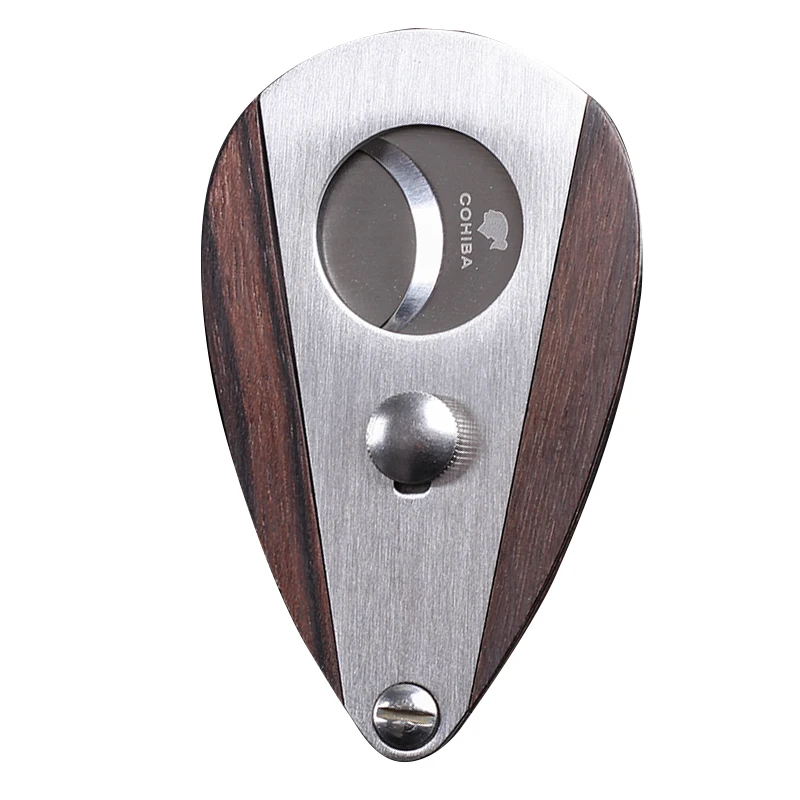 

New 1pcs Cohiba cigar Cutter cigar scissors Wood sector edged stainless steel blade