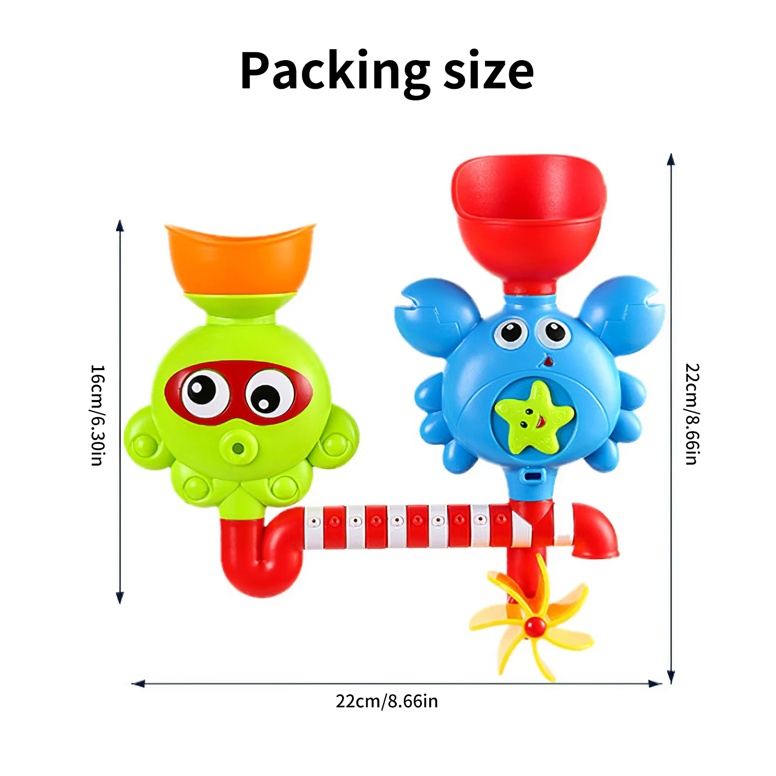 

Baby Ocean Bath Toy With Strong Sucker Fun Sprinkling Educational ShowerDurable Accessory For Children'S Bath Play Fun Toys