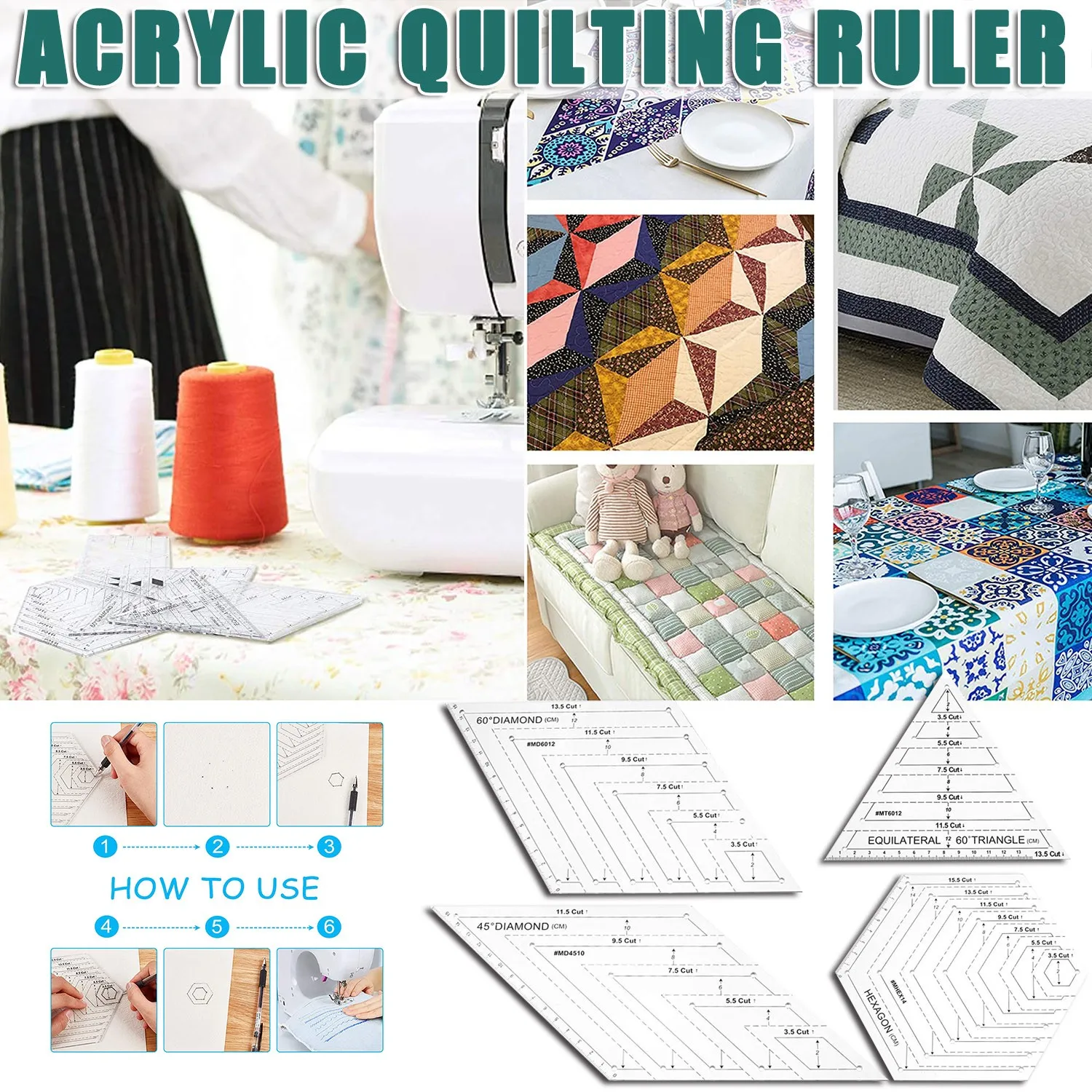 Шаблоны для шитья прозрачные Прямые Швейные Инструменты квилтинга в домашних