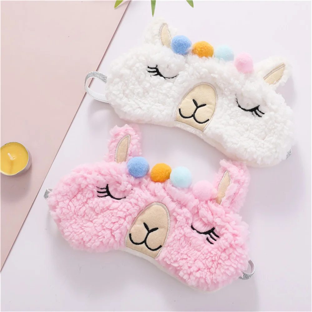 

Cute Alpaca Sleep Eye Mask Eyeshade Shading Sleep Cotton Goggles Eye Mask Sleep Mask Eye Cover Care Gift Accessories Eye Care