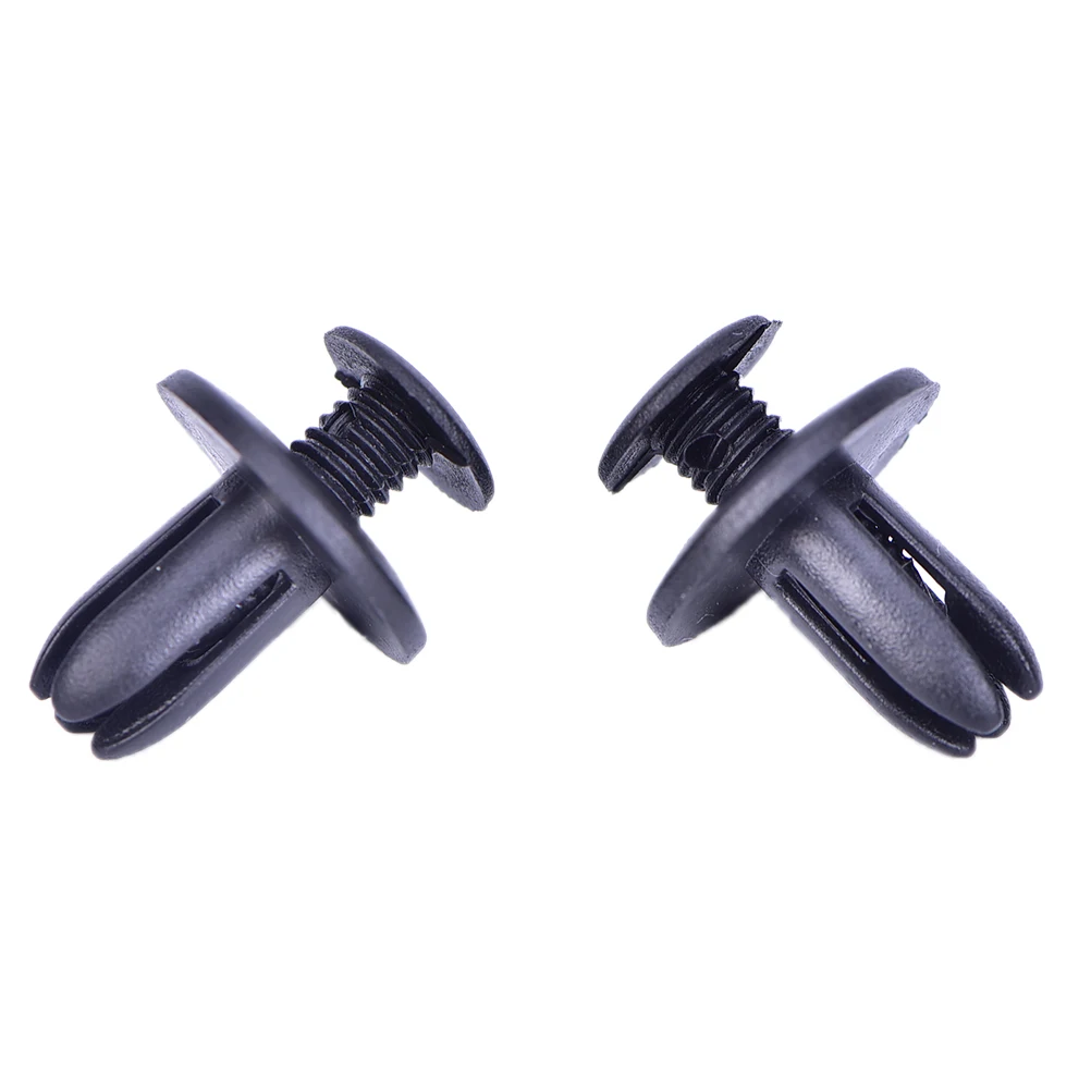 

50Pcs 8mm Auto Car Bumper Fender Retainer Push Black Plastic Fixed Clips Fasteners