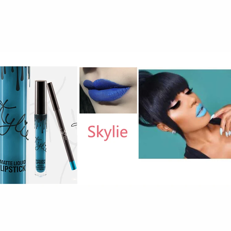 Skylie Kyliejenner Алмазный молочный блеск для губ 5 цветов матовый и блестящий блеск для губ стойкий водостойкий жидкая помада без этикеток - Цвет: Skylie