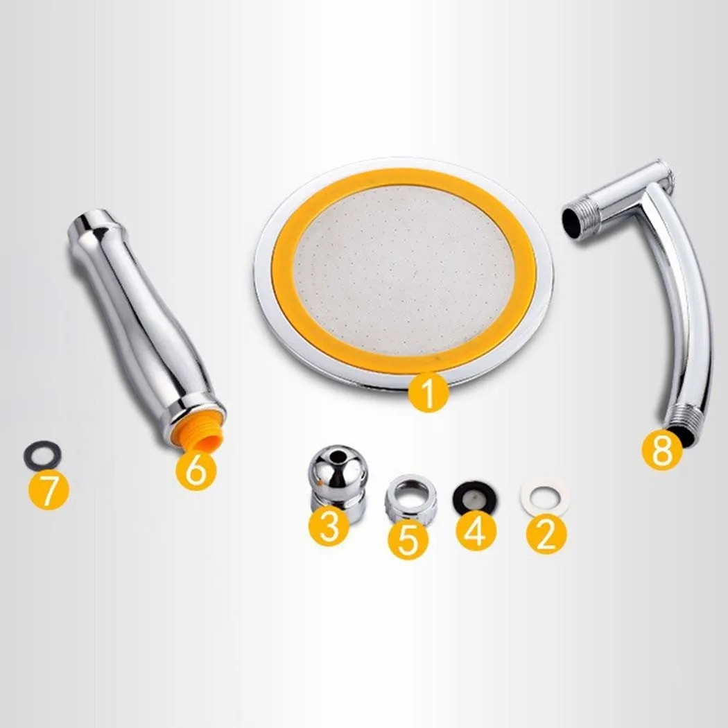 

Rain Shower Head Rotate Shower Spraye Super Pressure Water Saving 6 Inch