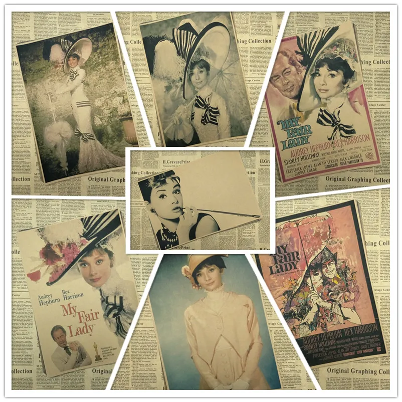 My Fair Lady классический кино постер из крафт бумаги Настенная Наклейка для бара кафе