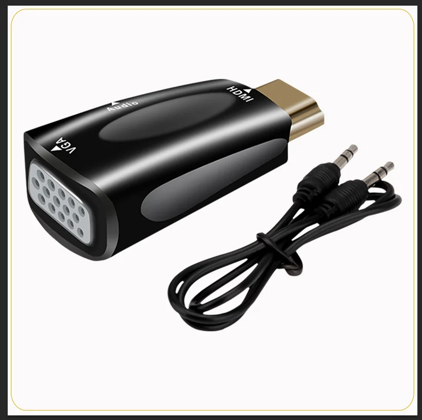 Адаптер 1080P HDMI-VGA Аудиокабели 1 шт. видеоконвертер штырь-гнездо HD для ПК ноутбука