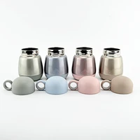 245ml insulation kettle children double stainless steel cartoon lid cute mini cup student baby portable