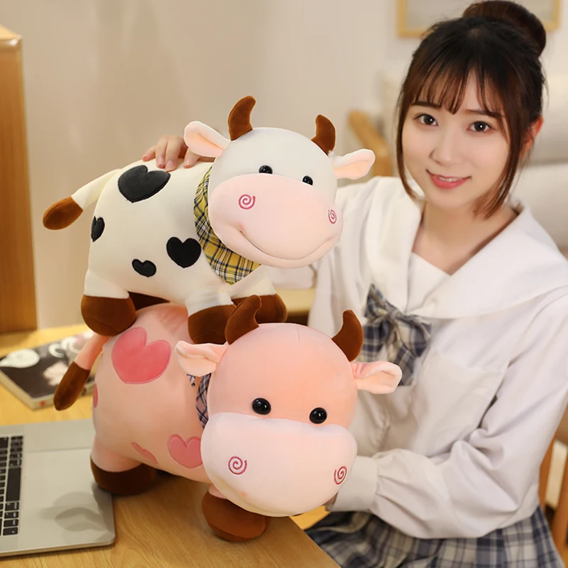 

Cute Cattle Cartoon Cow Plush Toy Stuffed Animal Doll Super Comfortable Soft Pillow Children Birthday Present Christmas Gift