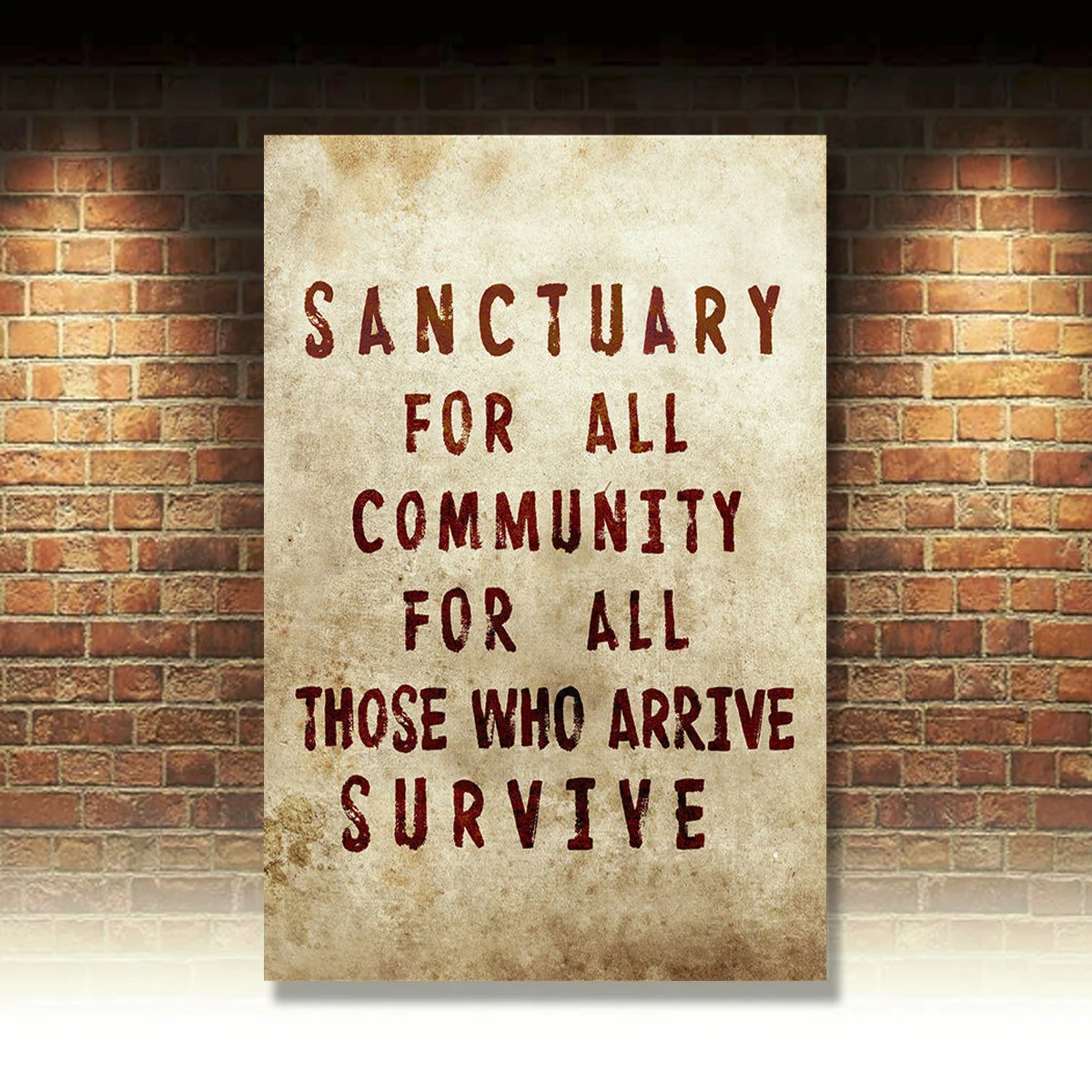 

Sanctuary for all Community For All TERMINUS Walking Dead SIGN METAL PLAQUE
