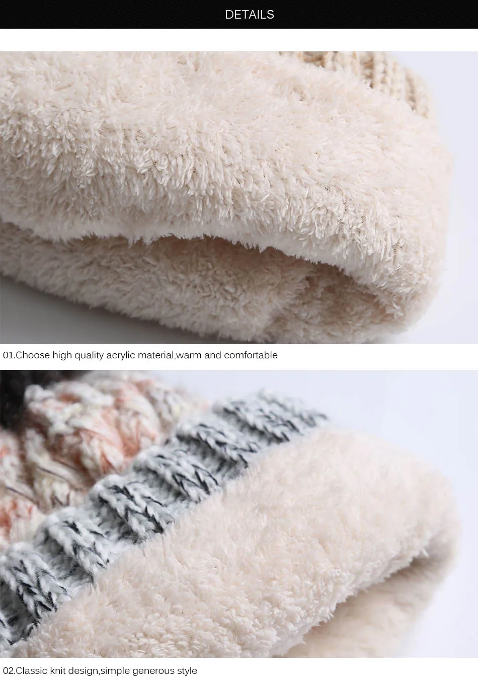 FS стиль зимние шапки для женщин Мех животных Pom Beanie вязаный Skullies Красный розовый плюс бархат открытый уха головы теплые шапки с помпоном
