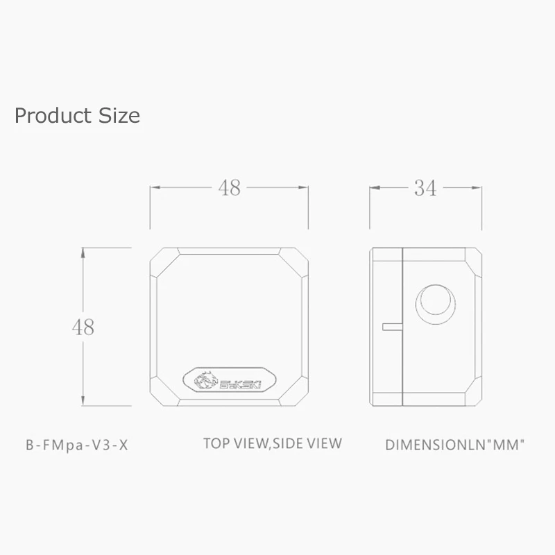 Прозрачный поток водяного охлаждения Bykski Раздельный комплект 5 В осветительная