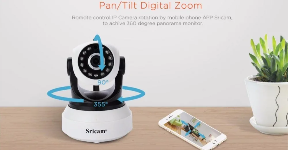 Sricam SP017 HD Беспроводная ip-камера безопасности Wifi Двусторонняя аудио IR-Cut ночное видение Аудио Сигнализация видеонаблюдения Крытый монитор для младенца