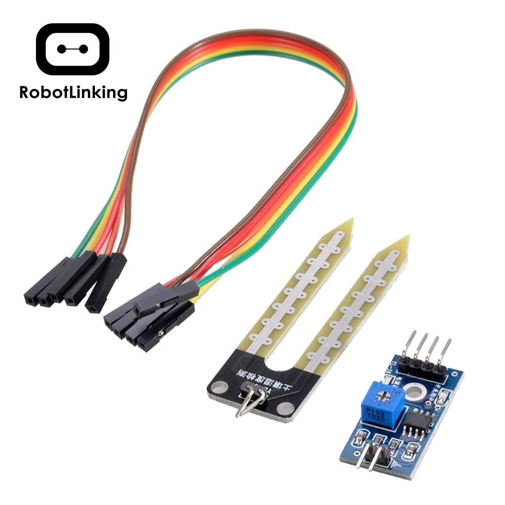 Robotlinking 5 X Soil Hygrometer Humidity Detection Module Moisture Water Sensor | Электронные компоненты и