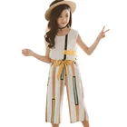 2 шт., жилет и шорты в полоску для девочек 6-14 лет