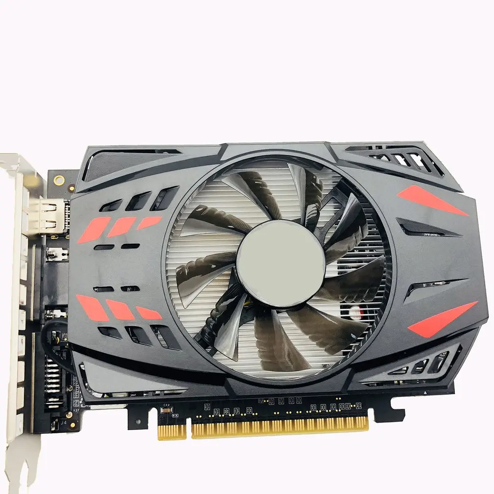 

Игровая видеокарта GTX1050TI 2 ГБ DDR5 128 бит HDMI-совместимая с DVI VGA GPU игровая видеокарта с одним вентилятором и контролем температуры