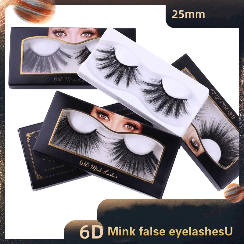 

1 pair 25mm mink false eyelashes 3d three-dimensional messy cross eyelashes natural long false eyelashes thick false eyelashes
