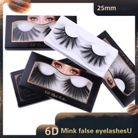 1 pair 25mm mink false eyelashes 3d three dimensional messy cross eyelashes natural long false eyelashes thick false eyelashes