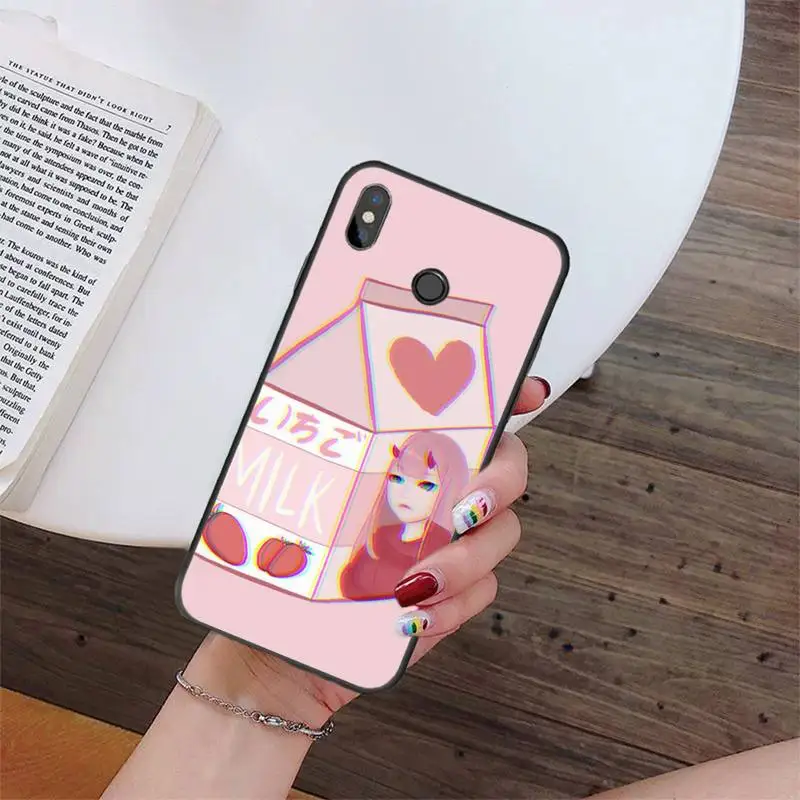 

Korean Strawberry Milk Phone Case For Xiaomi Redmi Note7 8 9 Note8T 9T 8Pro 9S Note10 Redmi 8A X3 9C