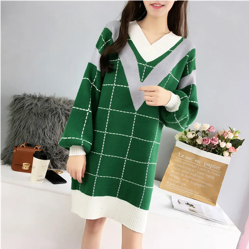 Осень зима длинный рукав простой высокий Сплит вязаный пуловер 2019 свитер женский