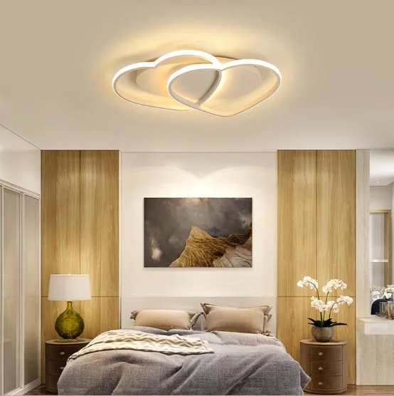 

Love type warm led living room Nordic modern minimalist aluminum bedroom ceiling lamp living room dining room lamp lighting