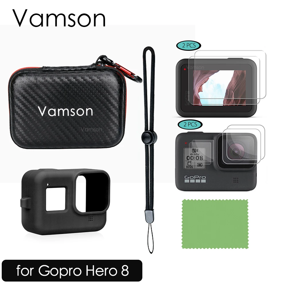 Футляр для хранения аксессуаров Vamson GoPro Hero 8 черный с защитой экрана из